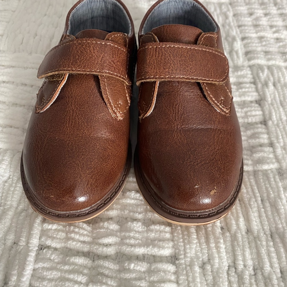 Nollie Kids Brown Dress Shoes with Velcro Strap
